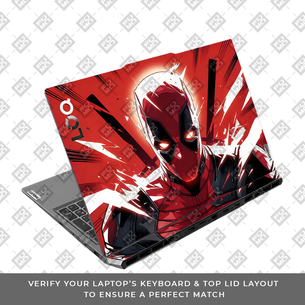 Deadpool Red Fury Lenovo LOQ 2024, 2025 3D Laptop Skin
