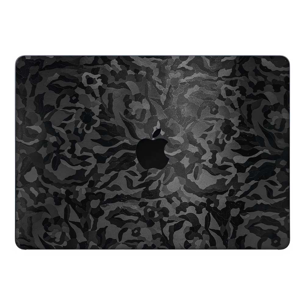 Textured Black Camouflage MacBook Air 15 M3 2024 Laptop Skin