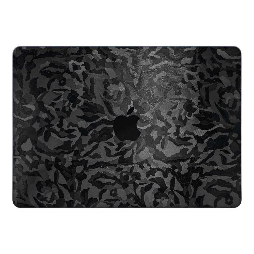 Textured Black Camouflage MacBook Air 15 M4 2025 Laptop Skin