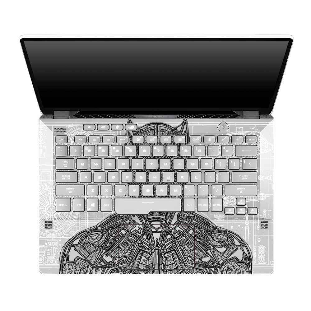Transparent Black Panther Techshell Asus ROG Zephyrus G14 GA401 Laptop Skin