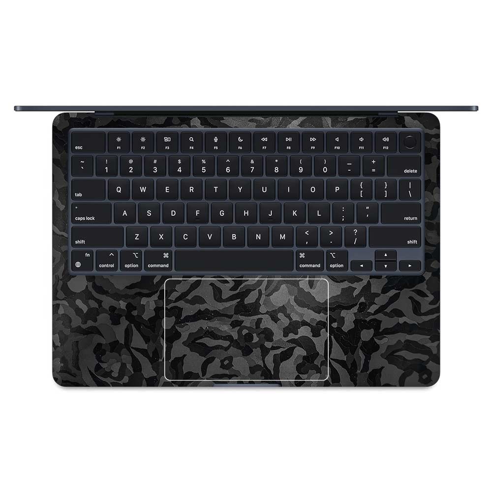 Textured Black Camouflage MacBook Air 13 M2 2022 Laptop Skin