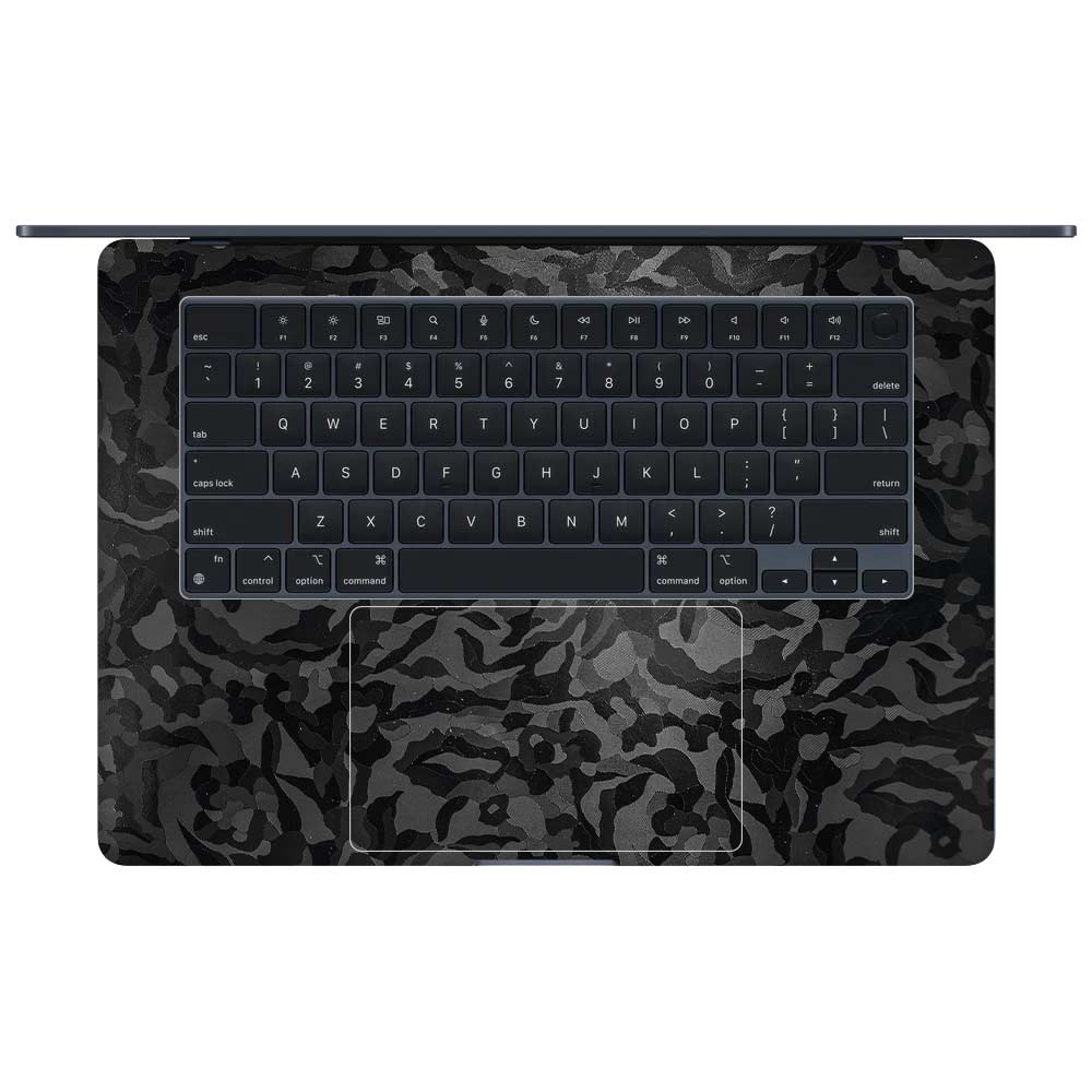 Textured Black Camouflage MacBook Air 15 M2 2023 Laptop Skin