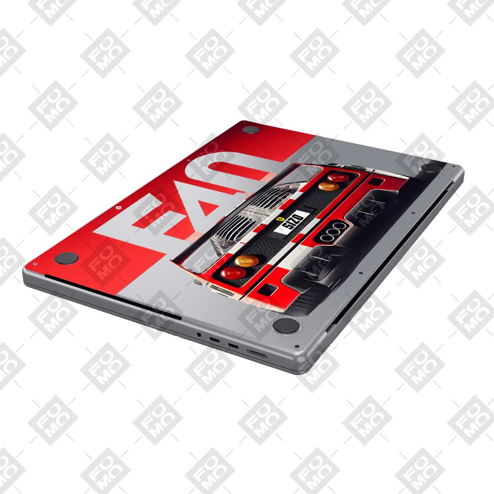 Transparent Ferrari F40 MacBook Pro 16 M1, M2, M3, M4 2021-2024 Laptop Skin