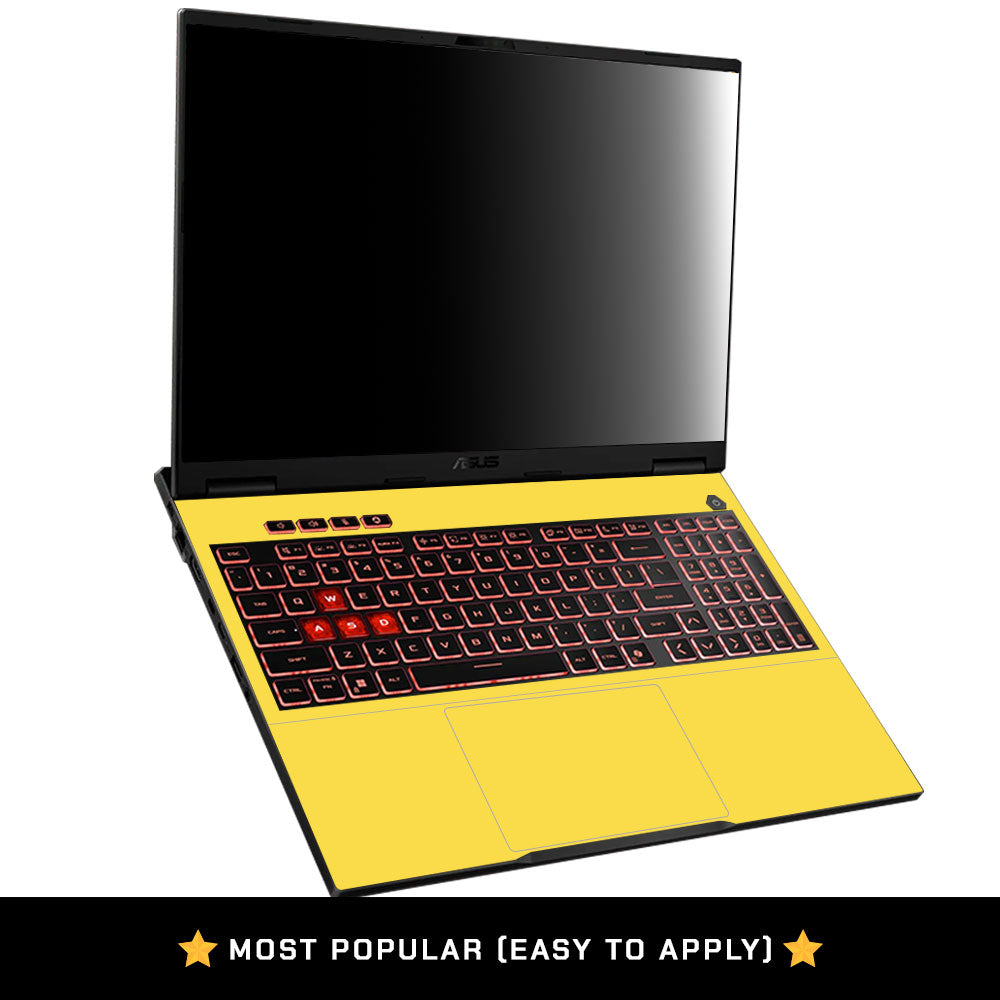 Textured Yellow Asus TUF Gaming A16 2025 Laptop Skin