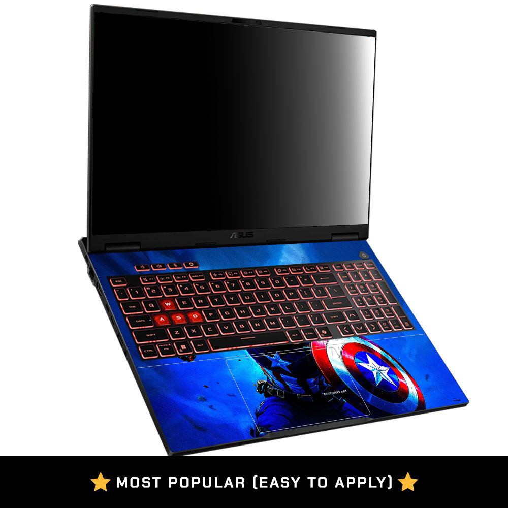 Shield of Justice Captain America Asus TUF Gaming A16 2025 Laptop Skin