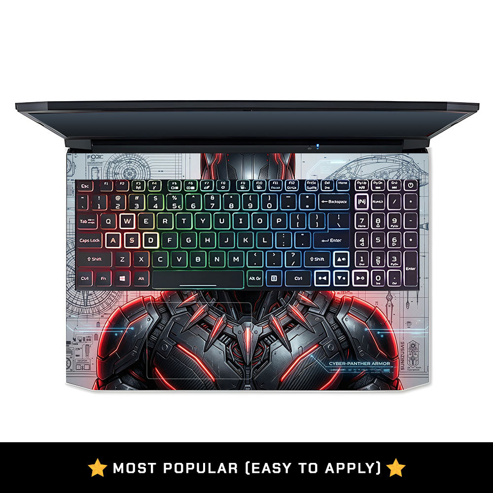 Black Panther Vibranium Tech Acer Nitro 5 AN515 45, 55, 57 Laptop Skin