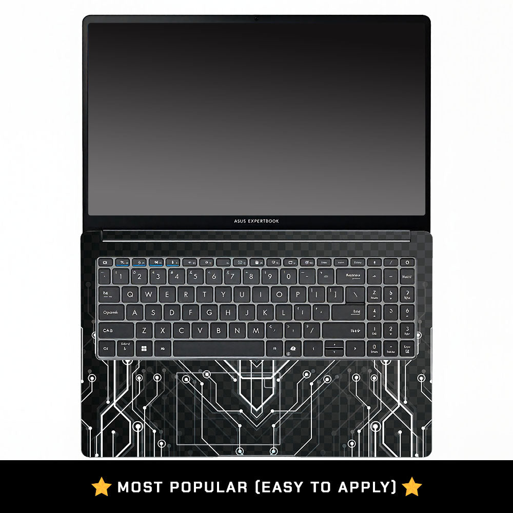 Black Digital Circuit Asus ExpertBook P1503 Laptop Skin
