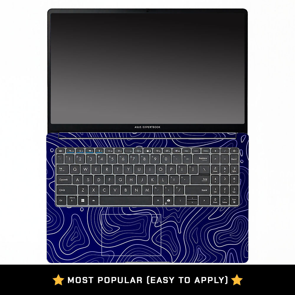 Deep Blue Contour Depths Asus ExpertBook P1503 Laptop Skin