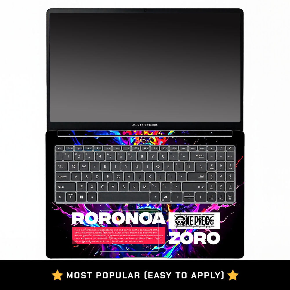 Zoro with Neon Flames Asus ExpertBook P1503 Laptop Skin