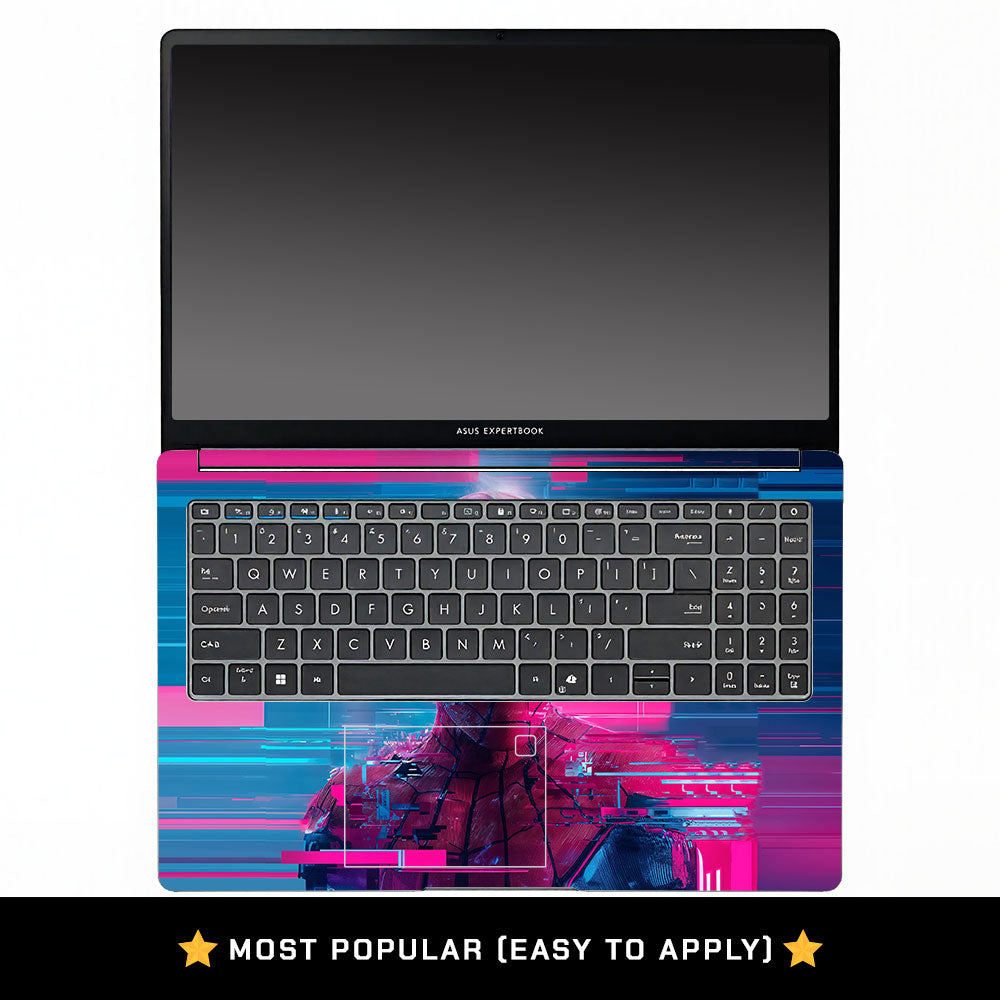 Glitch Spider Neon Web Asus ExpertBook P1503 Laptop Skin