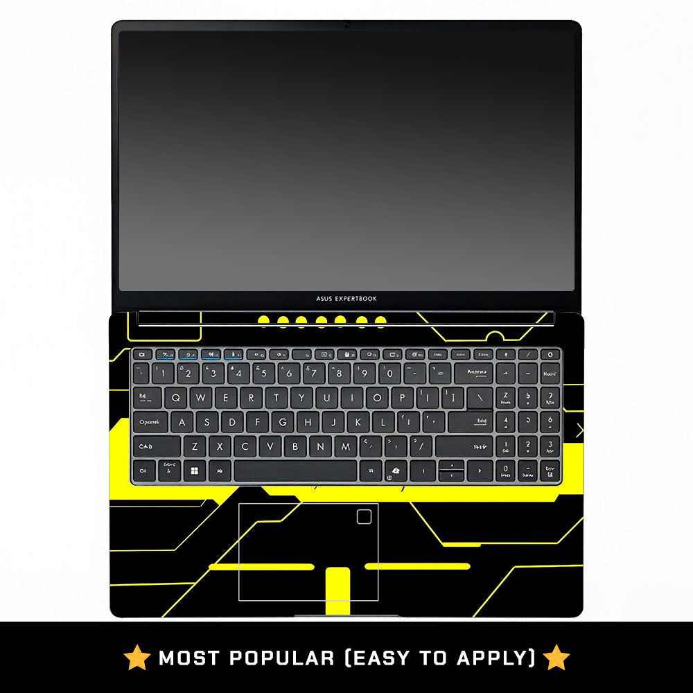 Cyberpunk Yellowline Grid Asus ExpertBook P1503 Laptop Skin
