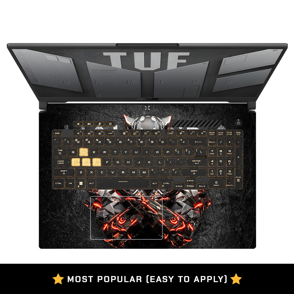 Black Panther Glowing Fury Asus TUF Gaming F17 FX707Z Laptop Skin