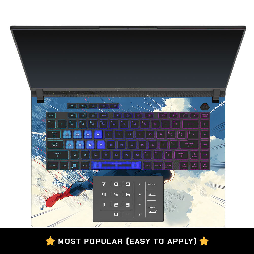 Web Hero Velocity Asus ROG Strix G16 G614 Laptop Skin