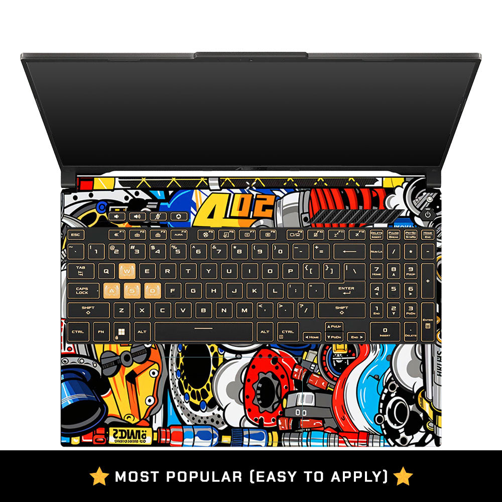 Mechanical Chaos Asus Gaming V16 V3607 Laptop Skin