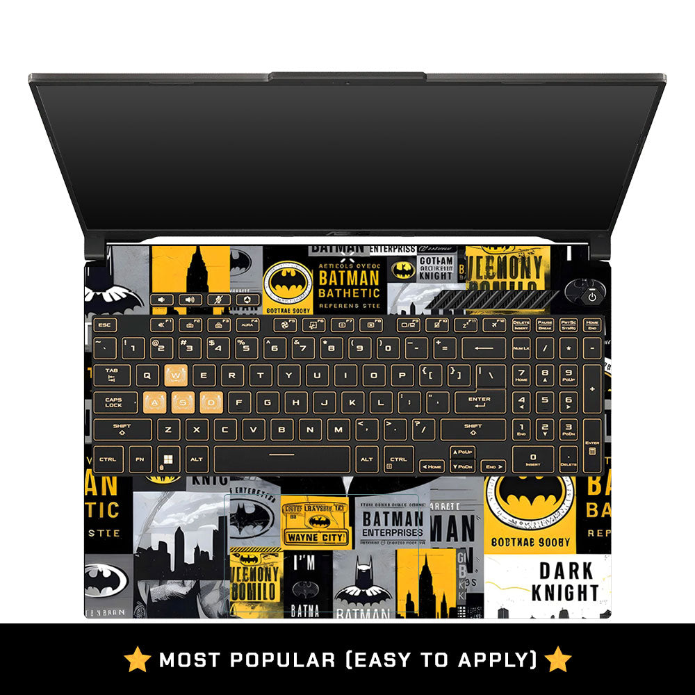 Dark Hero Collage Asus Gaming V16 V3607 Laptop Skin