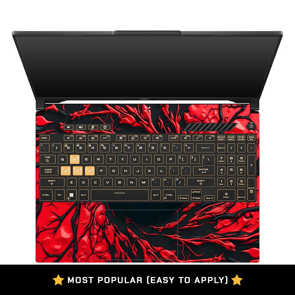 Spiderman Web Red Asus Gaming V16 V3607 Laptop Skin