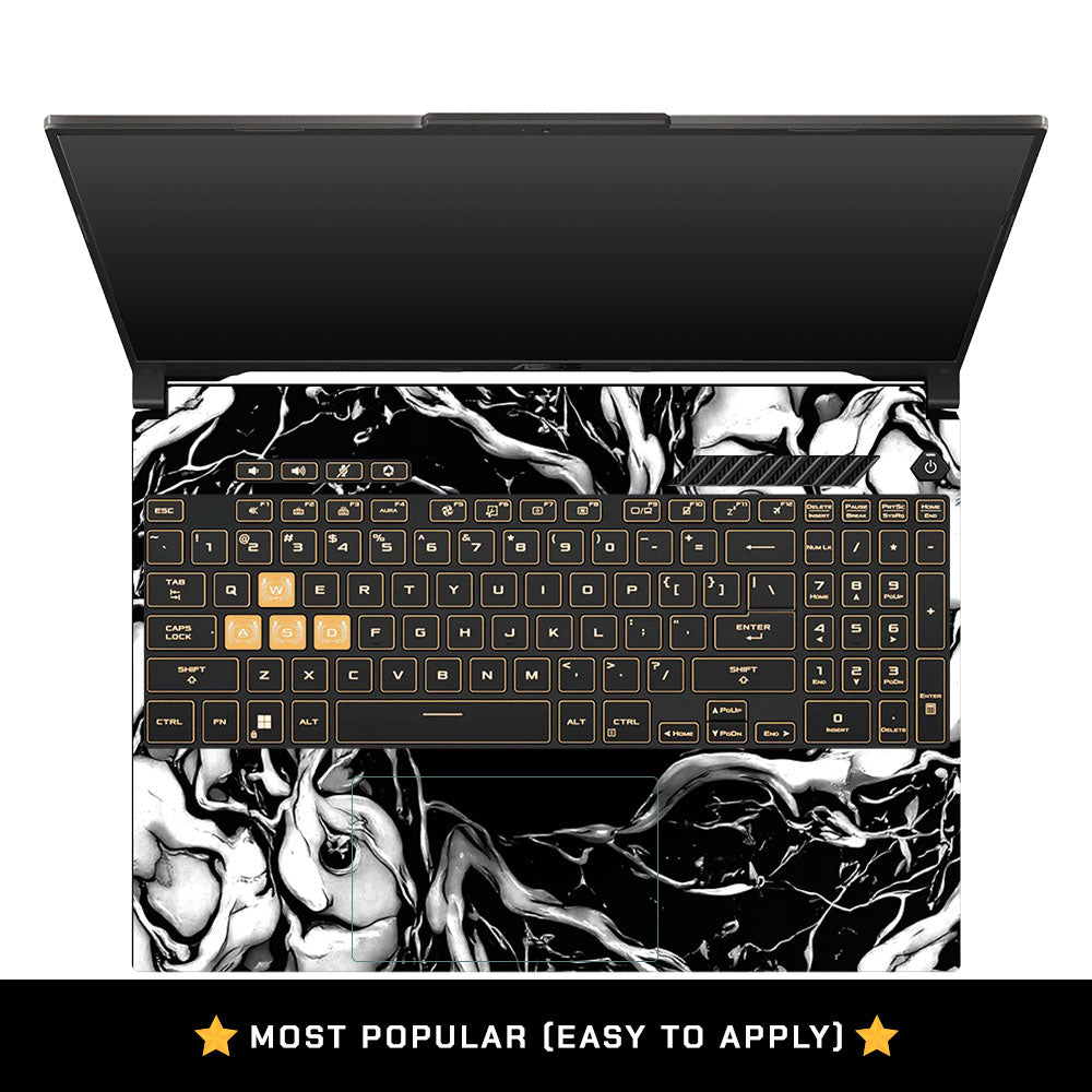 Spiderman Web Black Asus Gaming V16 V3607 Laptop Skin