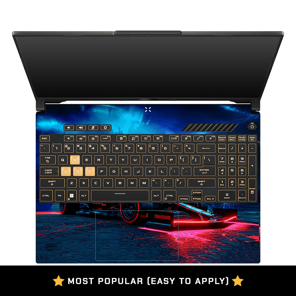 Fututristic Formula 1 Asus Gaming V16 V3607 Laptop Skin