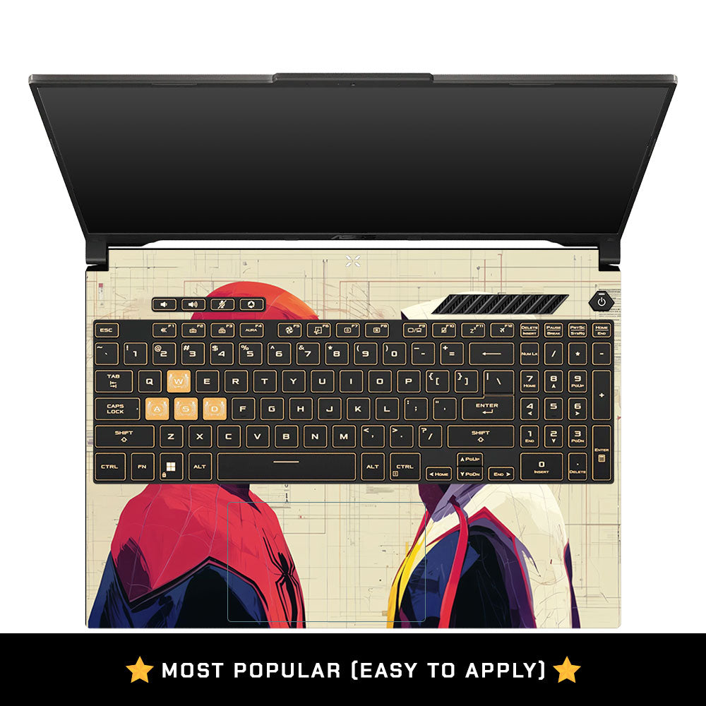 Spider Man X Spider Gwen Asus TUF Gaming F16 and TUF Gaming A16 Laptop Skin