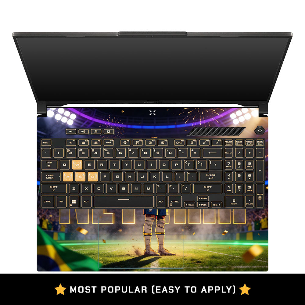 Neymar Golden Aura Asus Gaming V16 V3607 Laptop Skin
