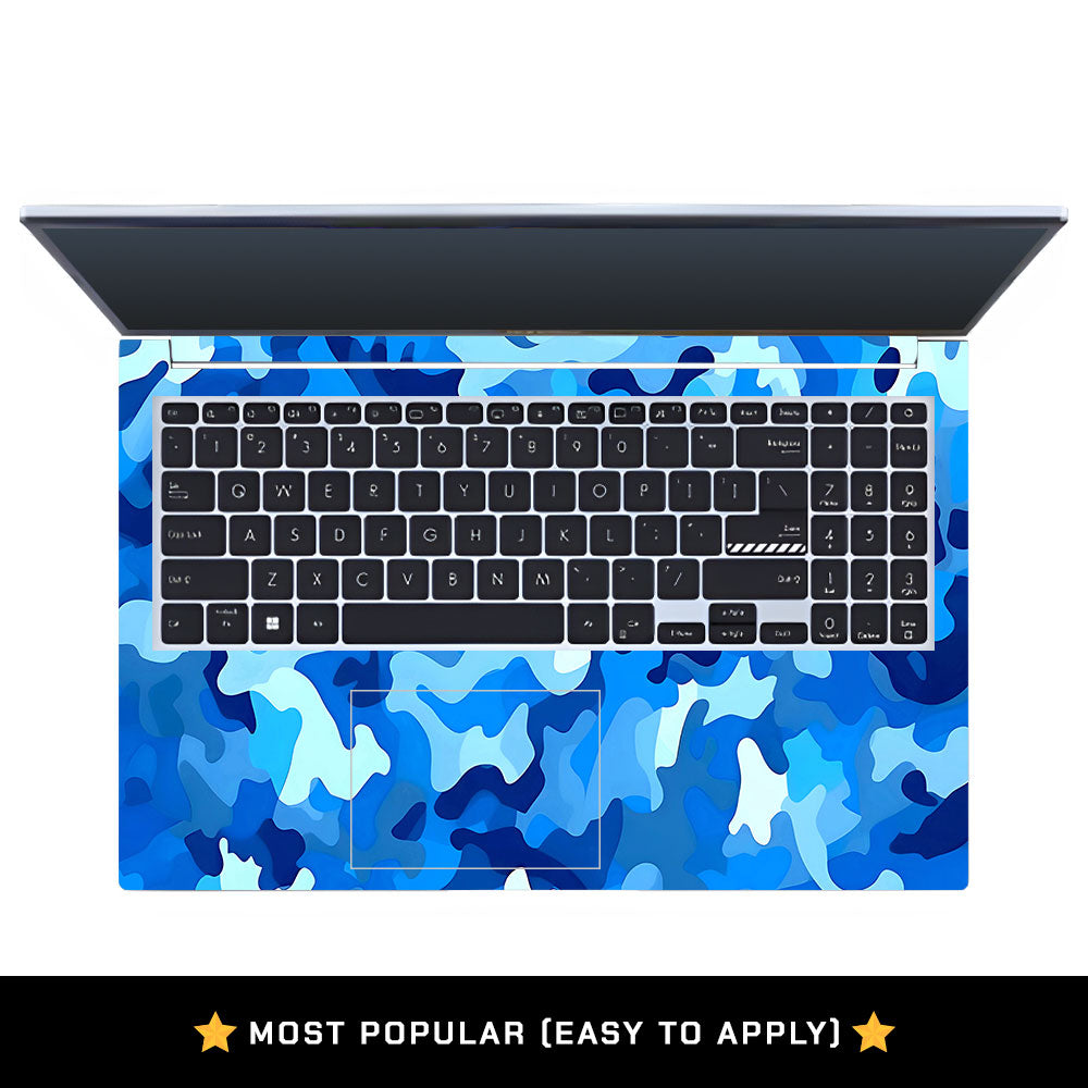 Arctic Blue Camo Pattern Asus Vivobook 15 X1502VA Laptop Skin