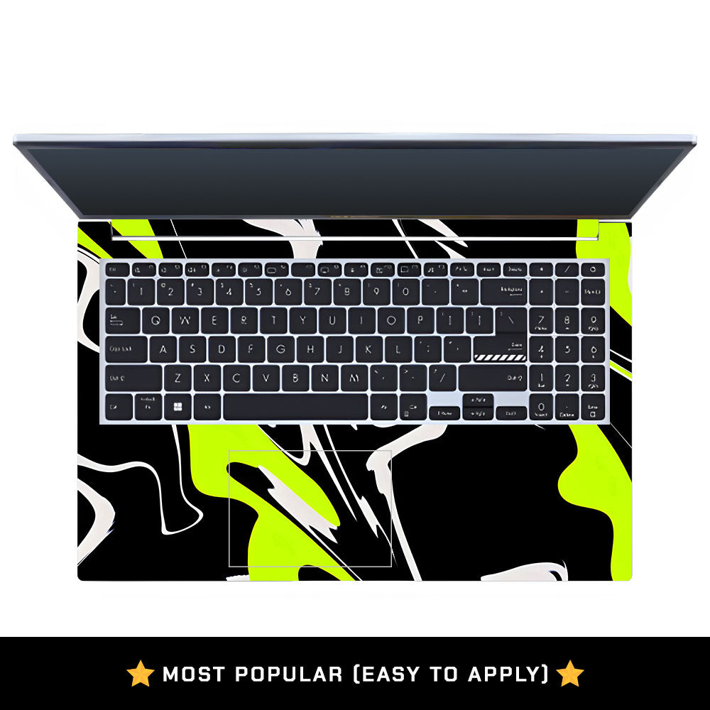 Neon Green and Black Patterns Asus Vivobook 15 X1502VA Laptop Skin