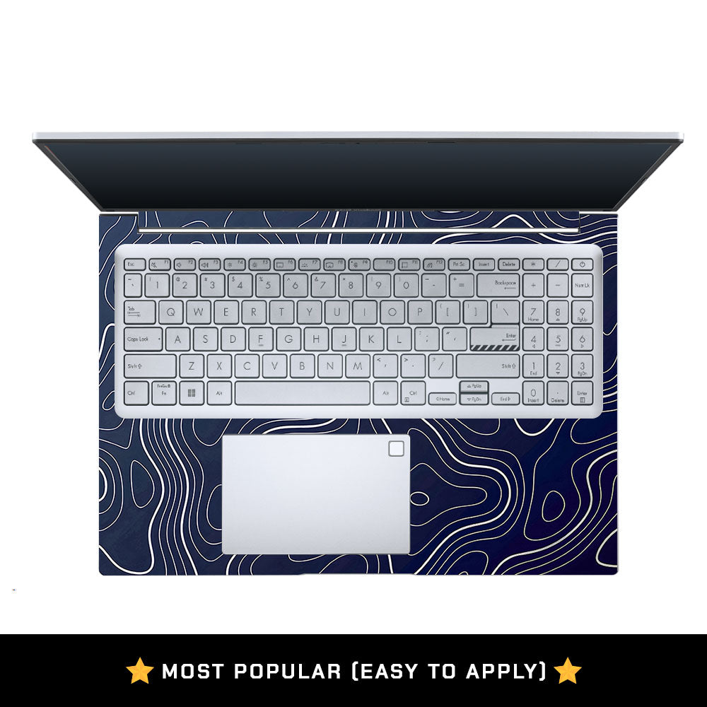 Fluid Lines Design Asus Vivobook 16 X1605V Laptop Skin