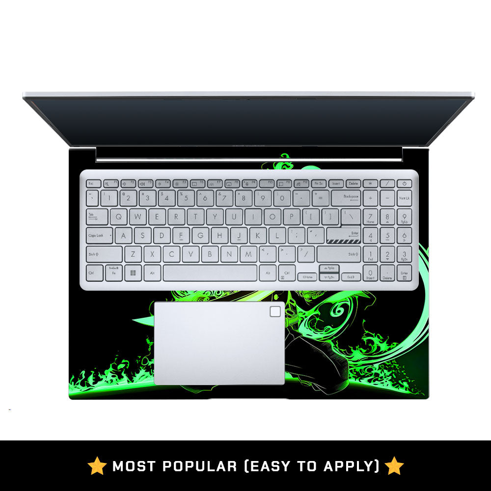 Green Flame Swordsman Asus Vivobook 16 X1605V Laptop Skin