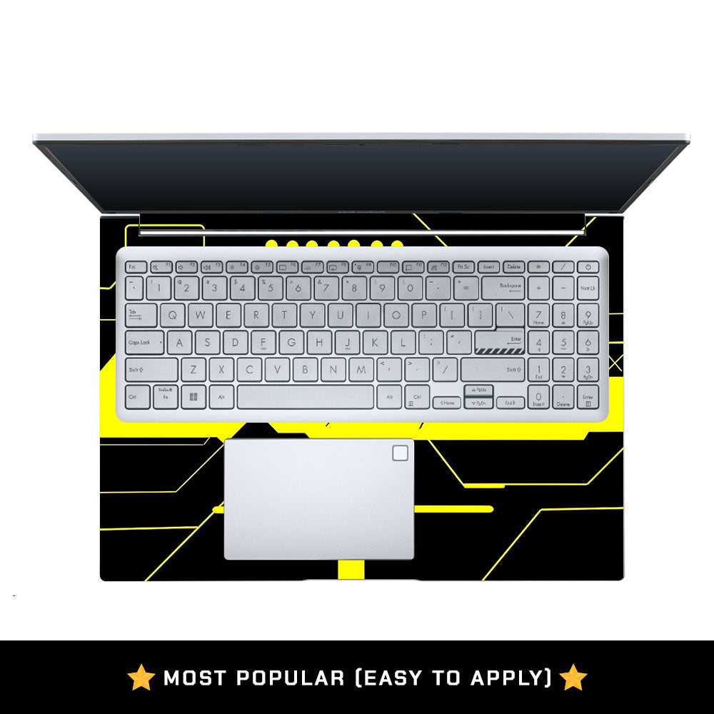 Cyberpunk Yellowline Grid Asus Vivobook 16 X1605V Laptop Skin