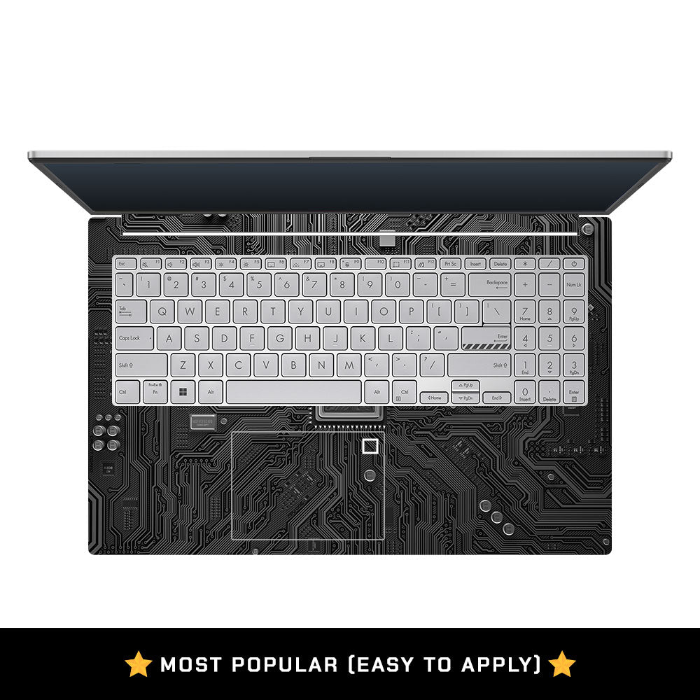 FOMO Circuit Dark Mode Asus Vivobook Go 15 E1504G Laptop Skin