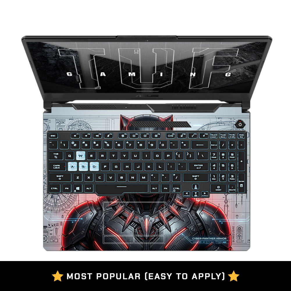 Black Panther Vibranium Tech Asus TUF F15 FX506 & A15 FA506 Laptop Skin