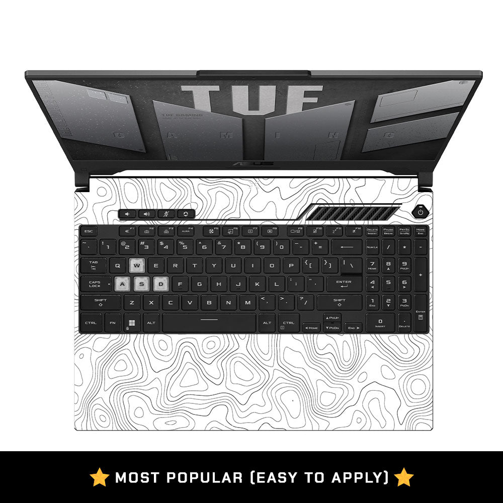 White Contour Design Asus TUF F15 FX507 and A15 FA507 Laptop Skin