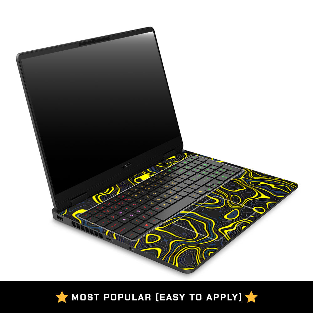 Neon Lava Contours HP Omen Gaming 16 2025, 2026 Laptop Skin