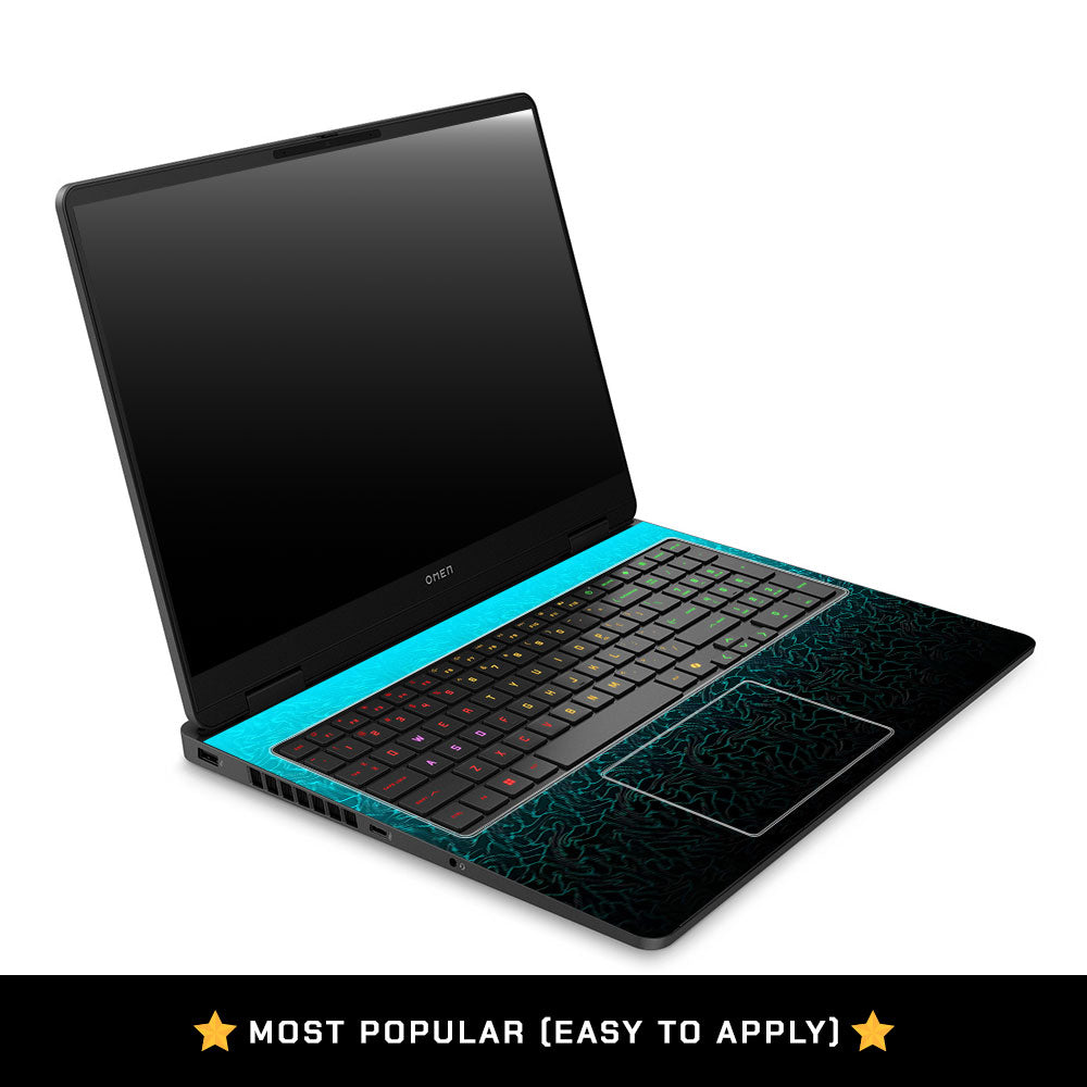 Cyan Blue to Black HP Omen Gaming 16 2025, 2026 Laptop Skin
