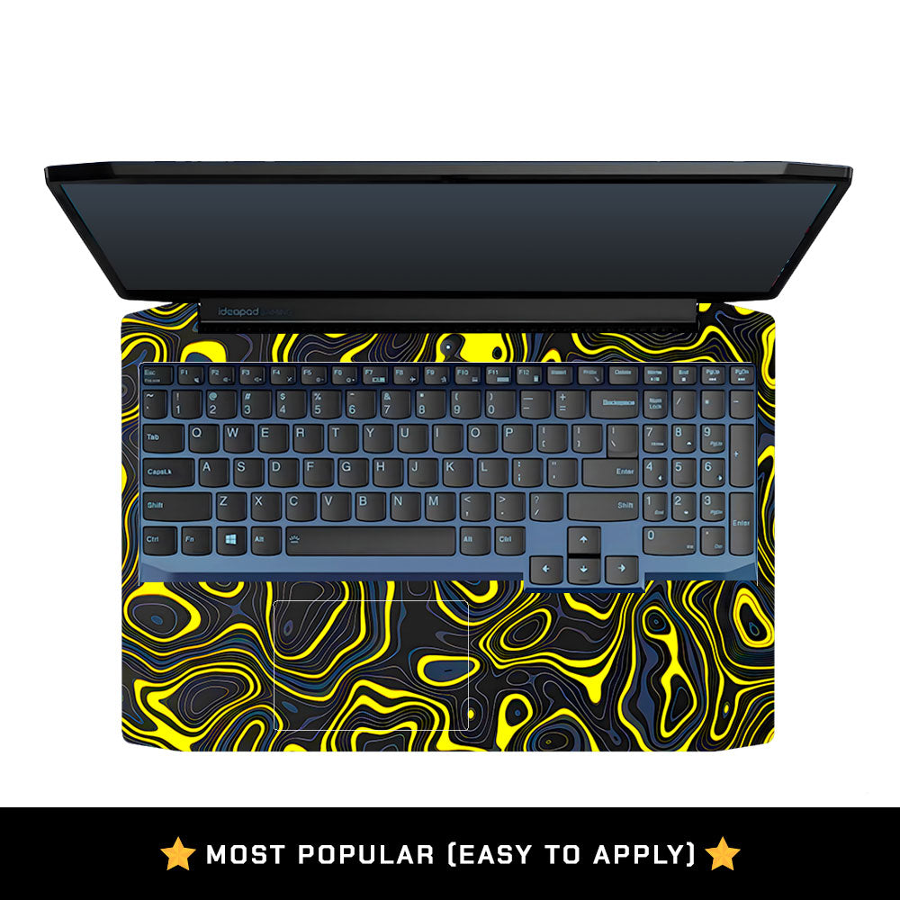 Neon Lava Contours Lenovo Ideapad Gaming 3 15ARH05 and 15IMH05 Laptop Skin