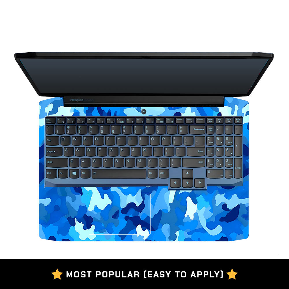 Arctic Blue Camo Pattern Lenovo Ideapad Gaming 3 15ARH05 and 15IMH05 Laptop Skin