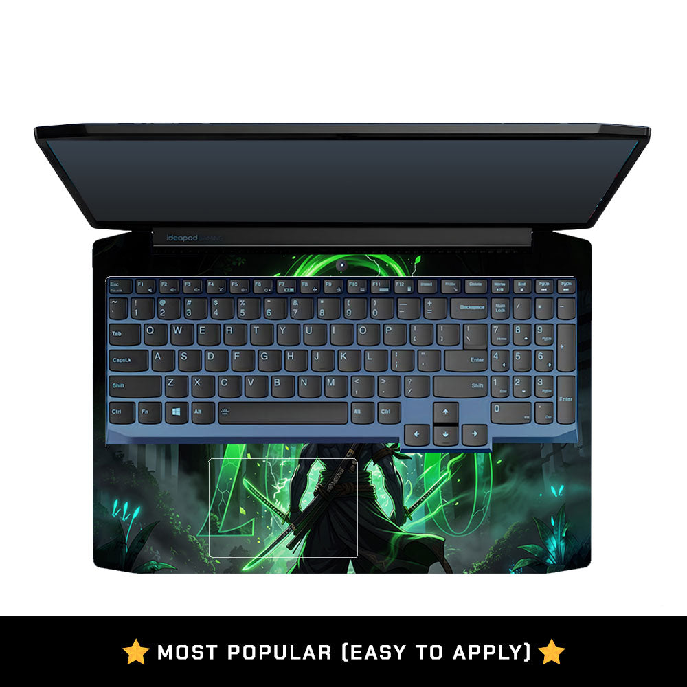 Zoro Green Aura Lenovo IdeaPad Gaming 3 15ARH05 and 15IMH05 Laptop Skin