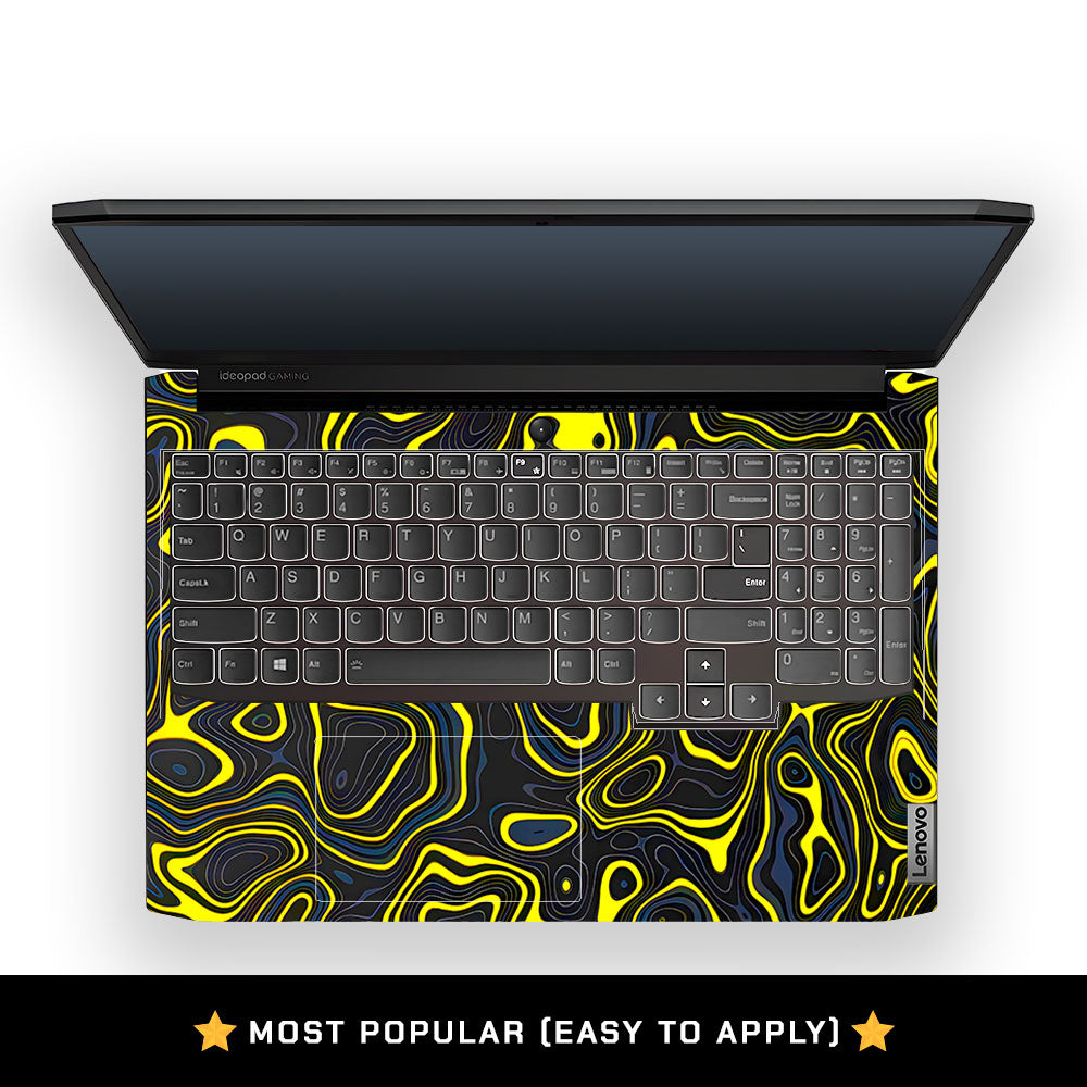 Neon Lava Contours Lenovo IdeaPad Gaming 3 15ACH6 and 15IHU6 Laptop Skin