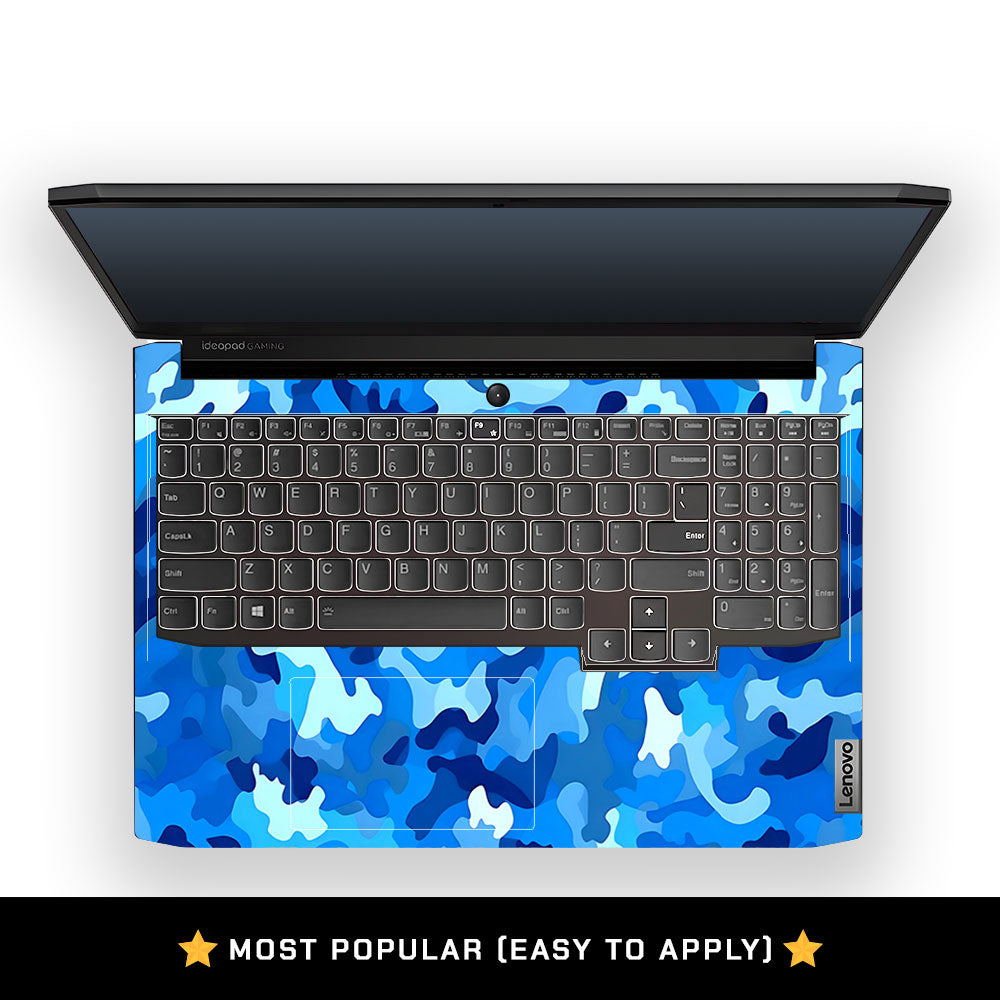 Arctic Blue Camo Pattern Lenovo IdeaPad Gaming 3 15ACH6 and 15IHU6 Laptop Skin