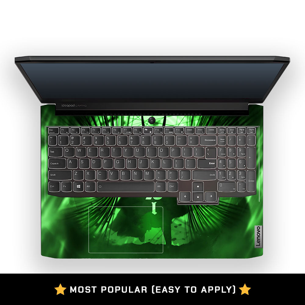 Loki's Green Aura Lenovo IdeaPad Gaming 3 15ACH6 and 15IHU6 Laptop Skin