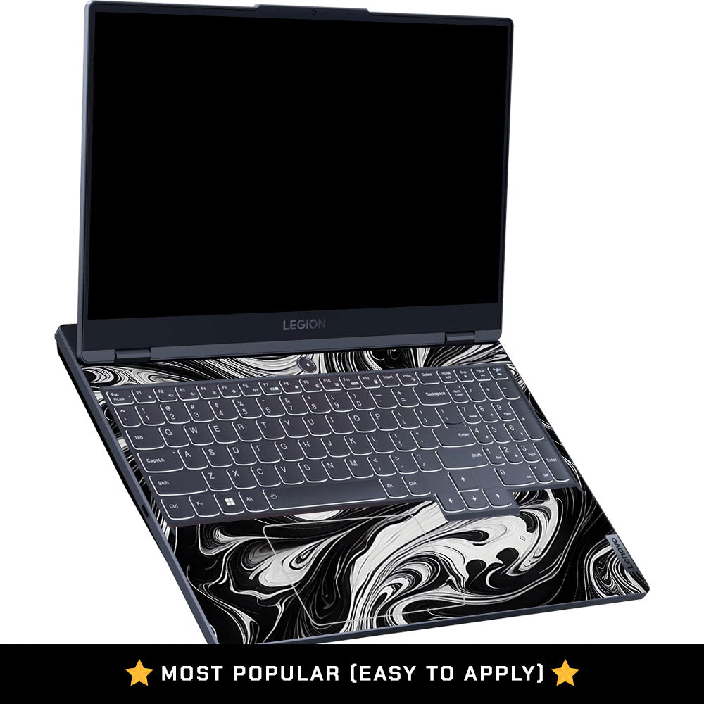 Black and White Marble Lenovo Legion 5 15IRX9 Laptop Skin