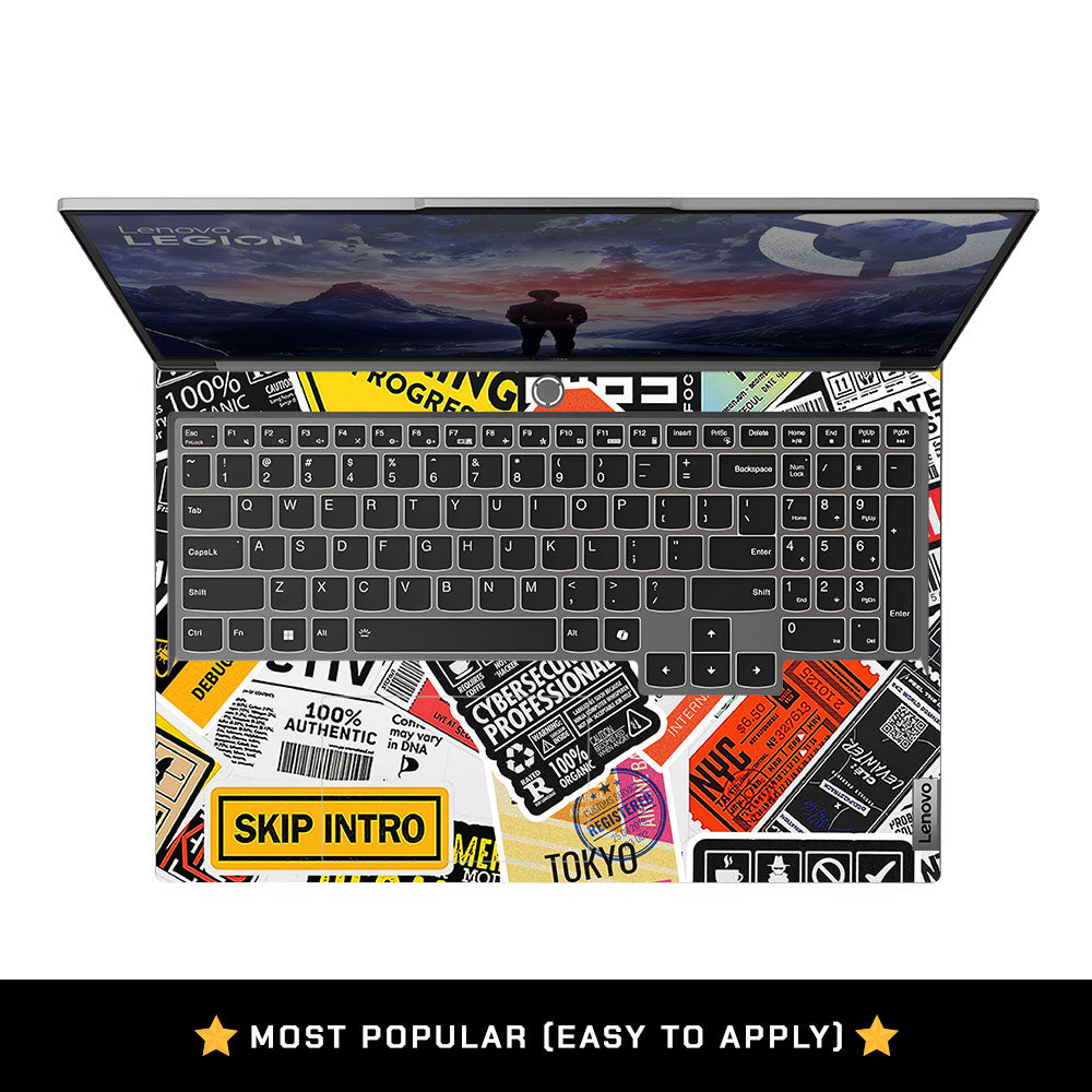 Tech Aesthetic Sticker Collage Lenovo Legion 5 16IRX9 Laptop Skin