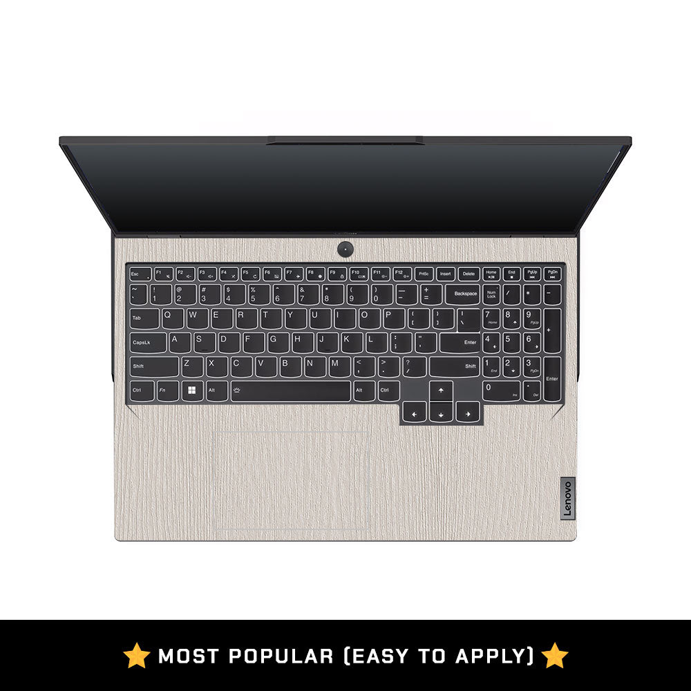 Textured White Wood Lenovo Legion 5 Pro 16IRX8 and 16IRX9 Laptop Skin
