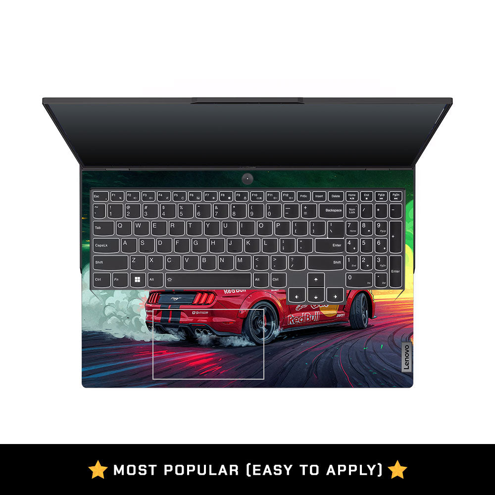 Mustang GT Red Bull Drift Beast Lenovo Legion 5 Pro 16IRX8 and 16IRX9 Laptop Skin