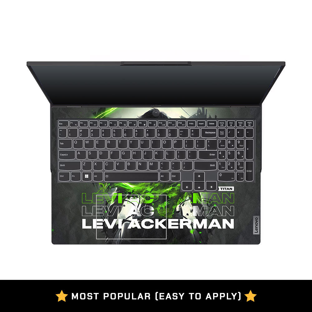 Levi Ackerman Neon Fury Lenovo Legion 5 Pro 16IRX8 and 16IRX9 Laptop Skin