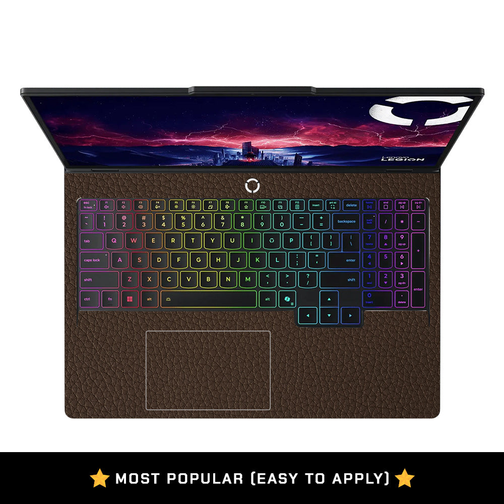 Textured Brown Leather Lenovo Legion Pro 5 16IAX10 Laptop Skin