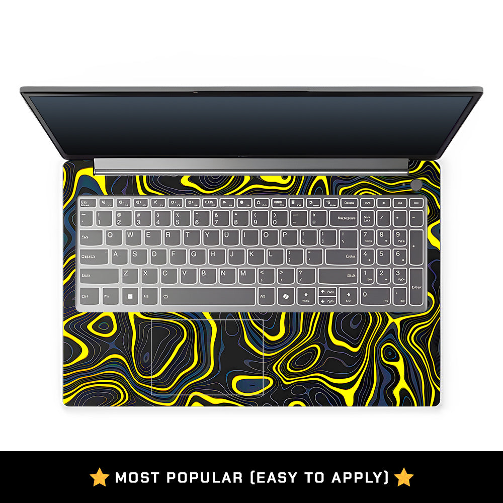 Neon Lava Contours Lenovo LOQ Essential 15IAX9E Laptop Skin