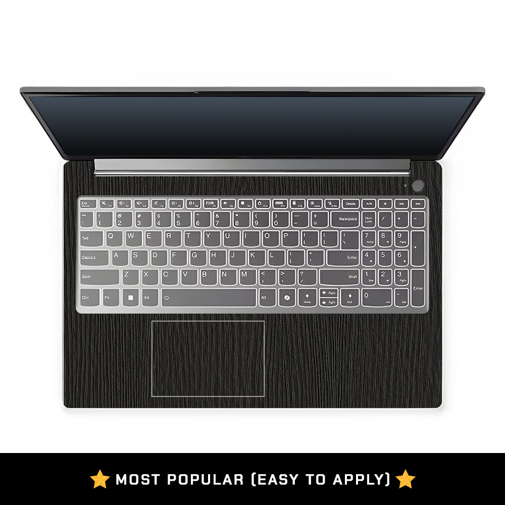 Textured Black Wood Lenovo LOQ Essential 15IAX9E Laptop Skin