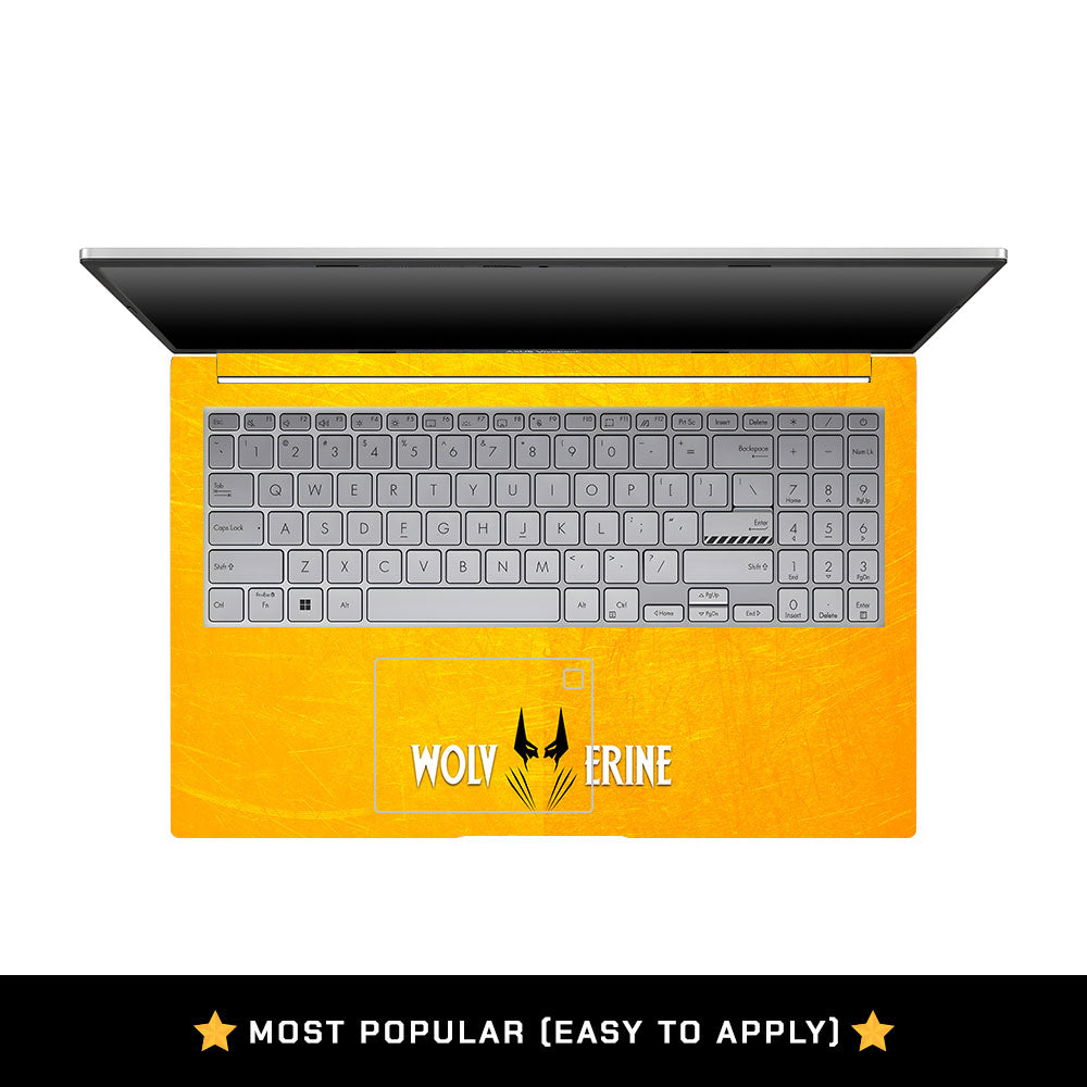 Wolverine with Yellow Background Asus VivoBook 15 X1504VA Laptop Skin