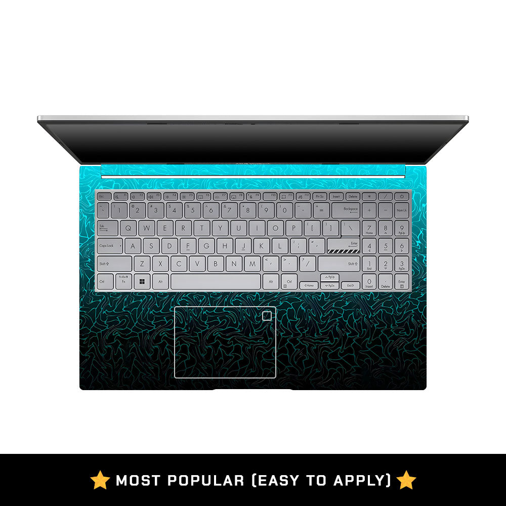 Cyan Blue to Black Asus VivoBook 15 X1504VA Laptop Skin